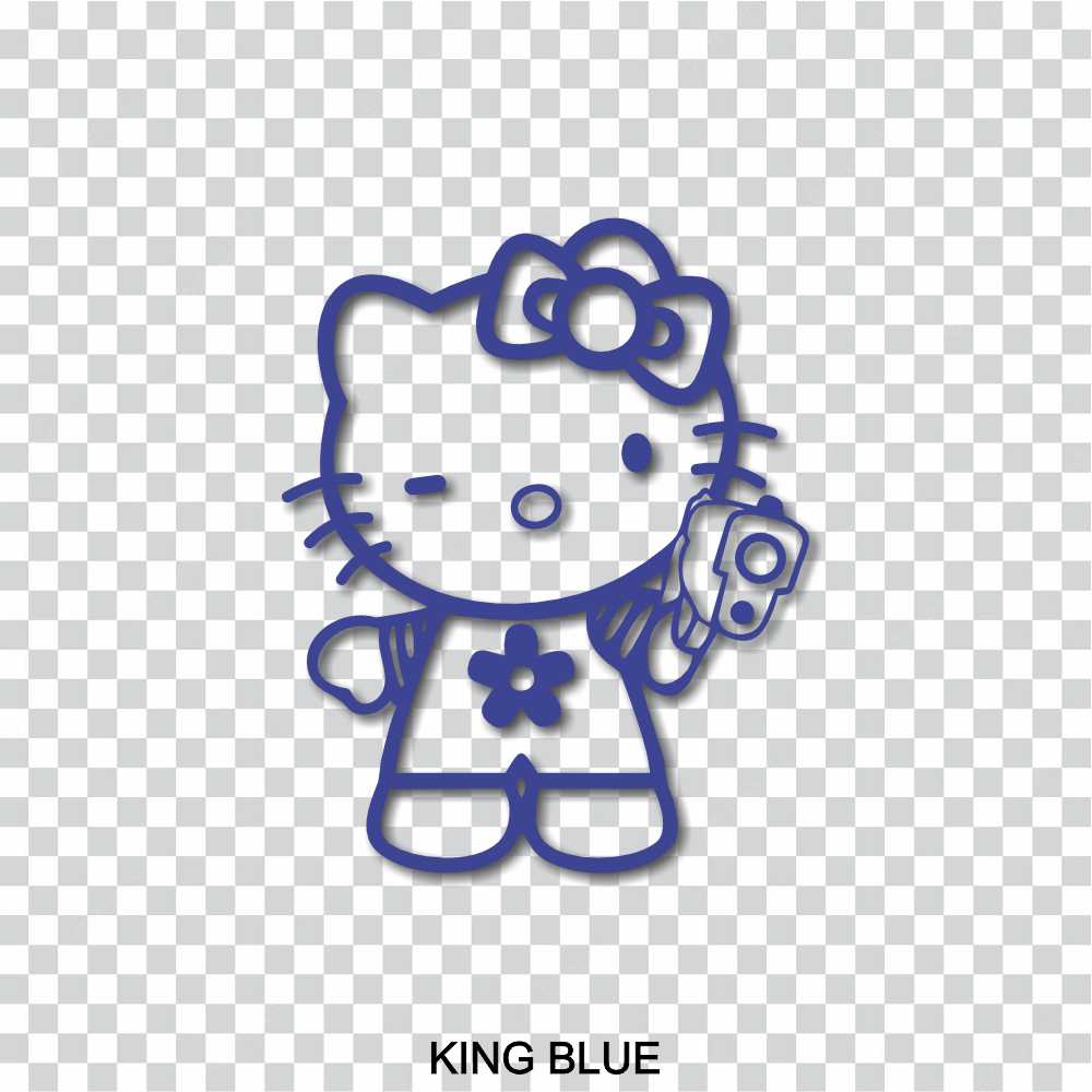 hello kitty s hello kitty gun bad gangster vinyl decal sticker