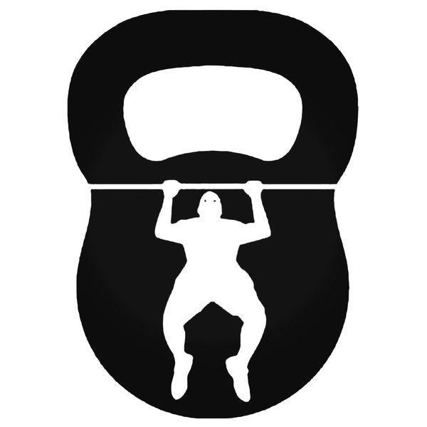 Kettlebell And Pull Up Crossfit Decal Sticker