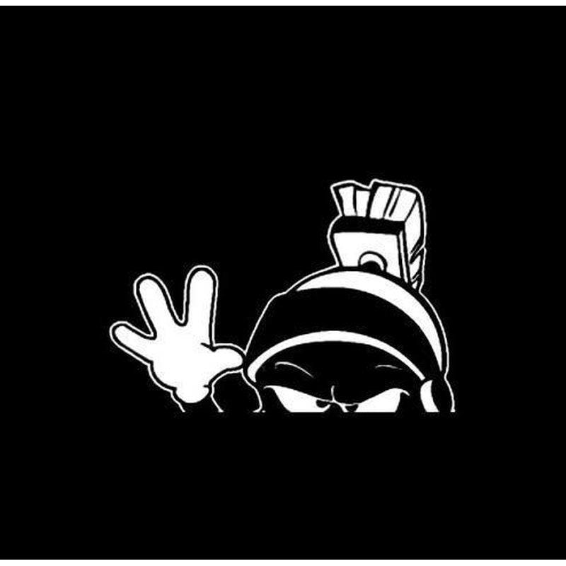 Marvin the Martian Waiving Window Decal Sticker