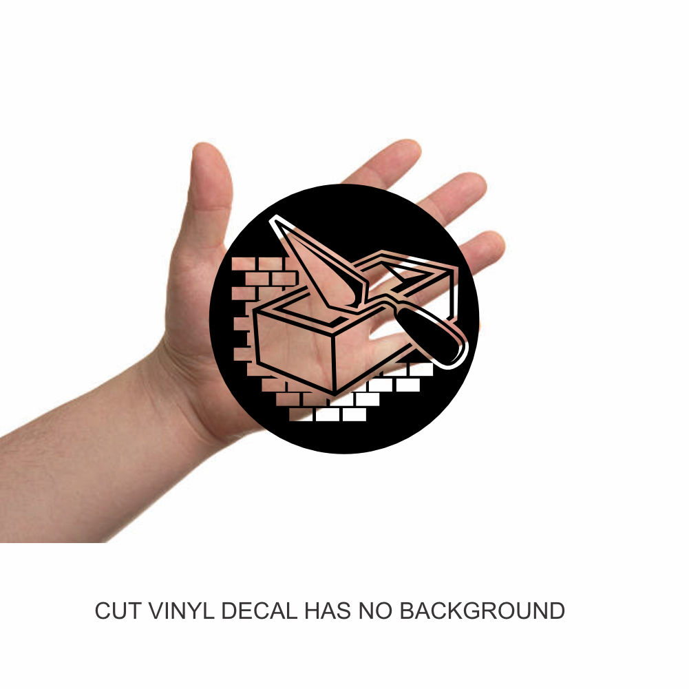 masonry construction vinyl decal sticker