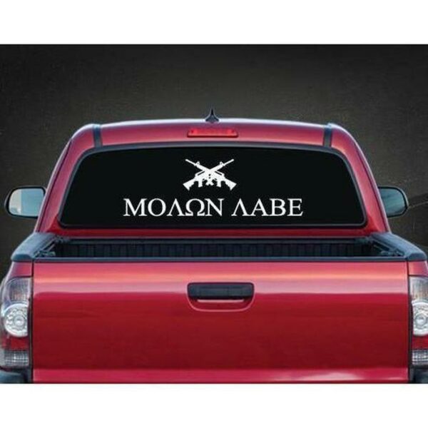 Molanabe Sticker Molon Labe Rear Window a3 Sticker - NiceDecal
