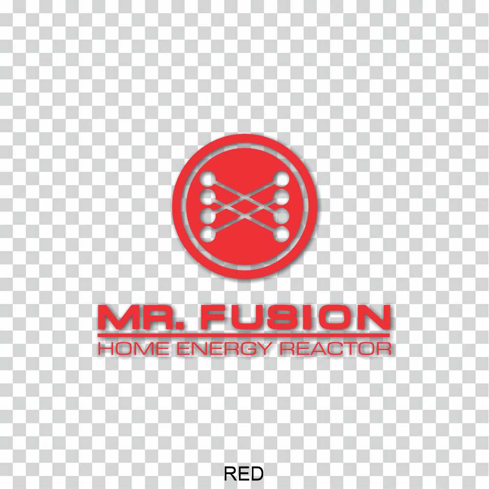 mr fusion back future nuclear reactor vinyl decal sticker
