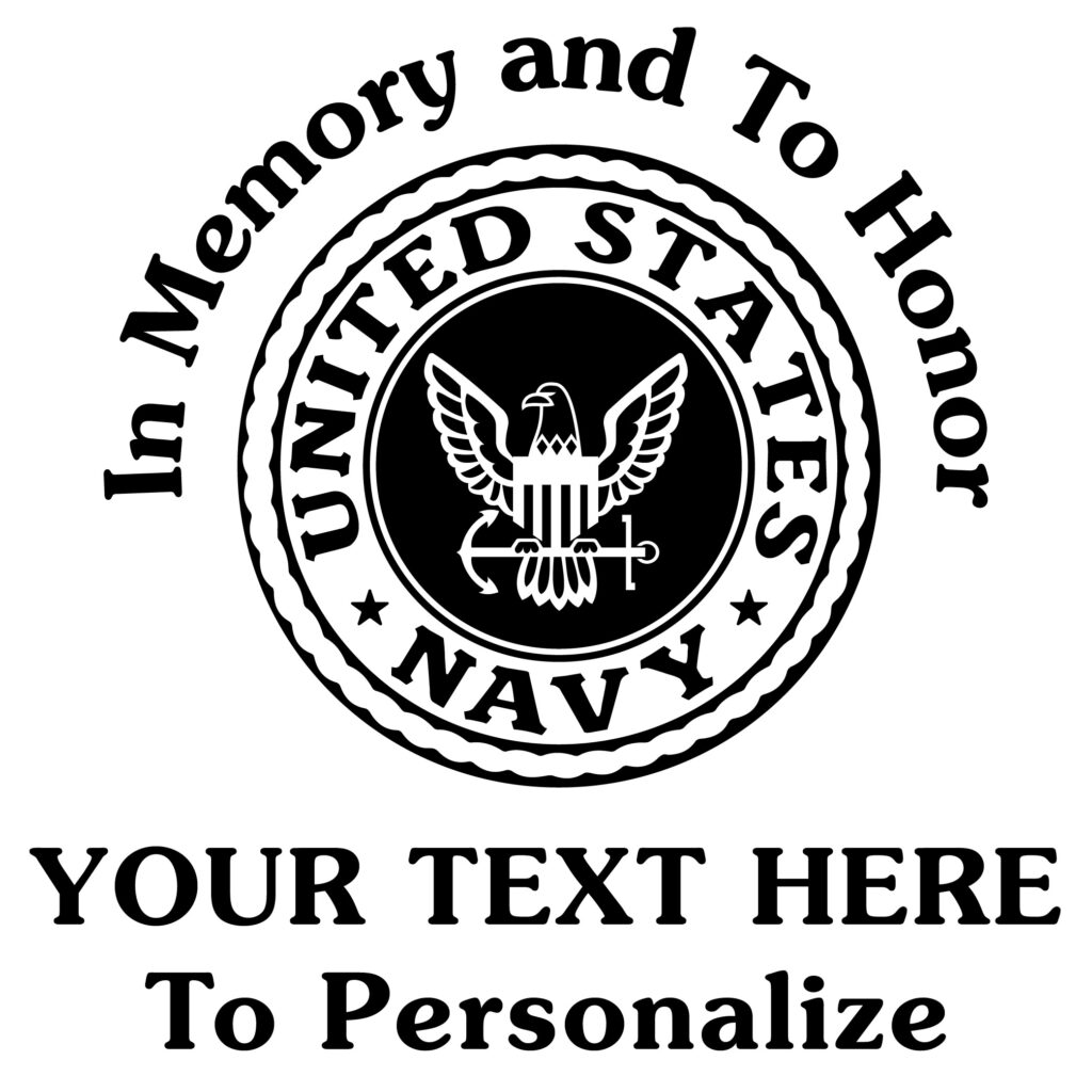 navy veteran memorial vinyl decal sticker