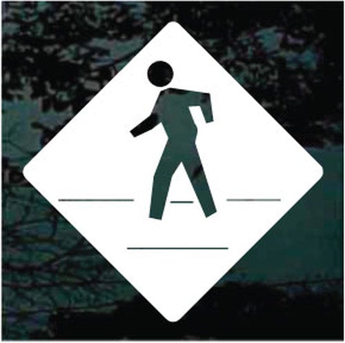 Pedestrian Crossing Vinyl Decal Sticker