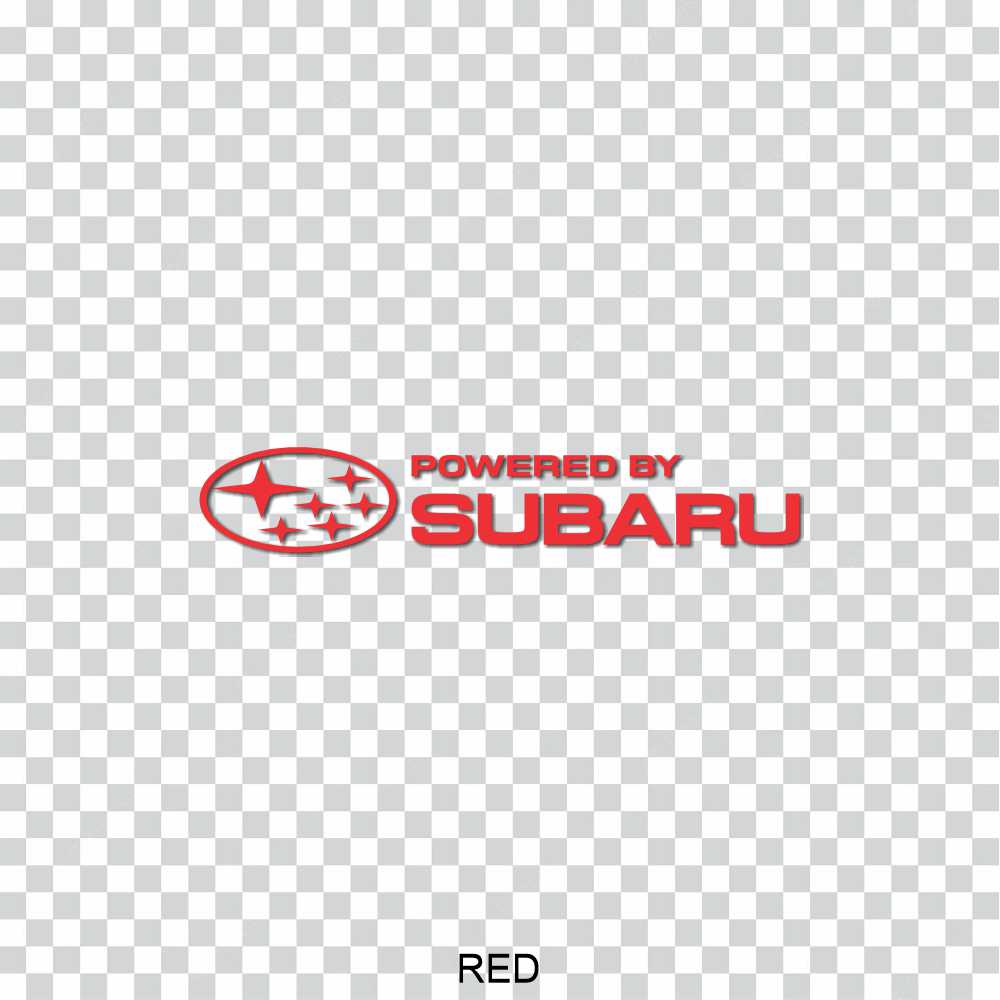 powered by subaru set vinyl decal sticker