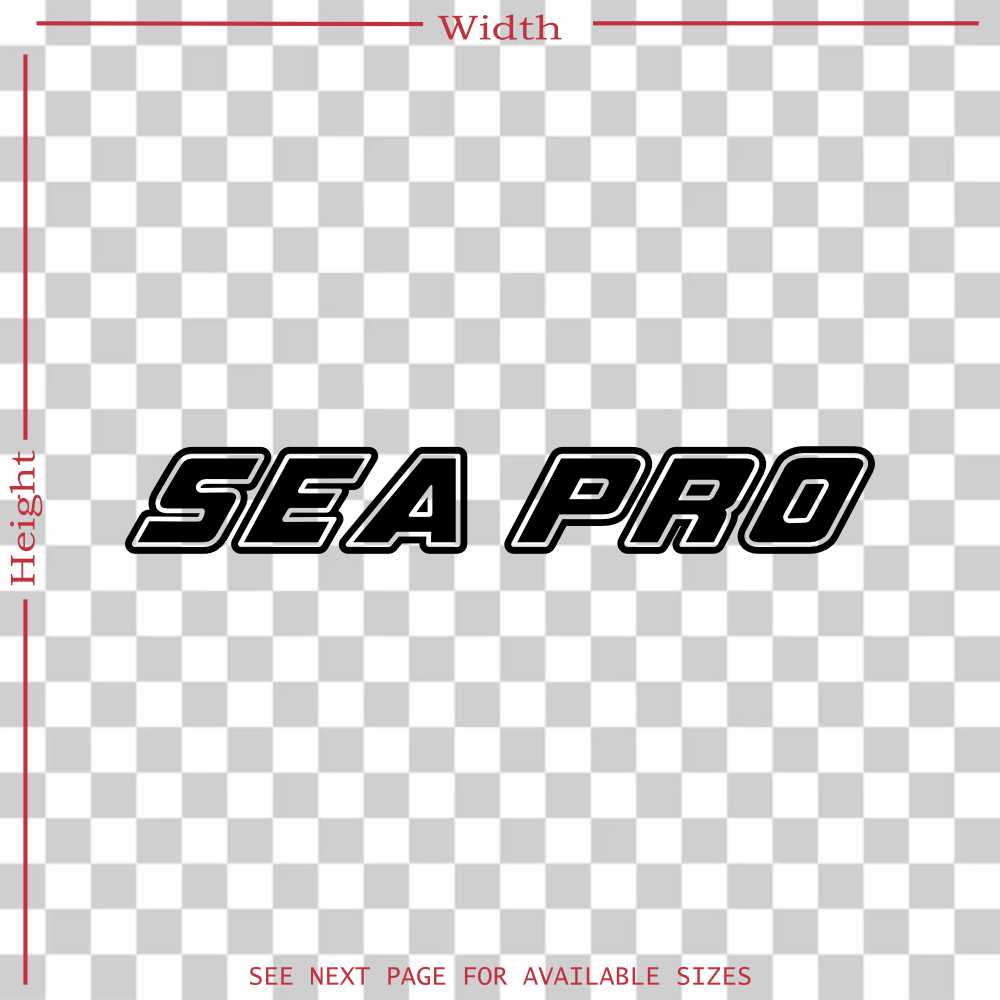 sea pro boat vinyl decal sticker