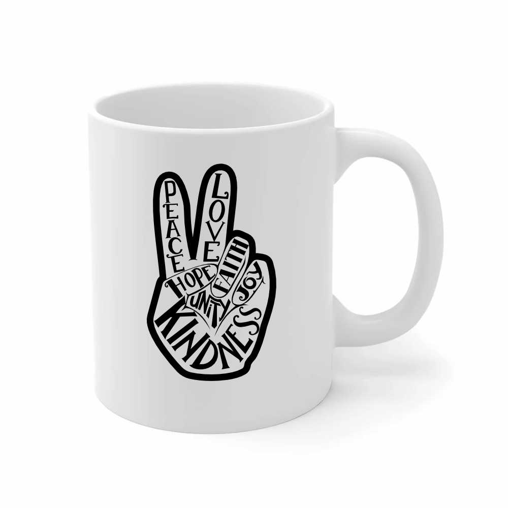 hippie peace love kind sign window decal sticker