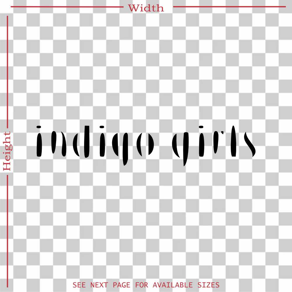 the indigo girls band logo vinyl decal sticker