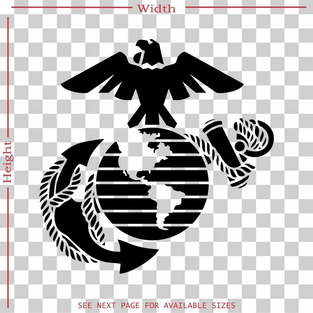 usmc marines corps emblem 3 vinyl decal sticker