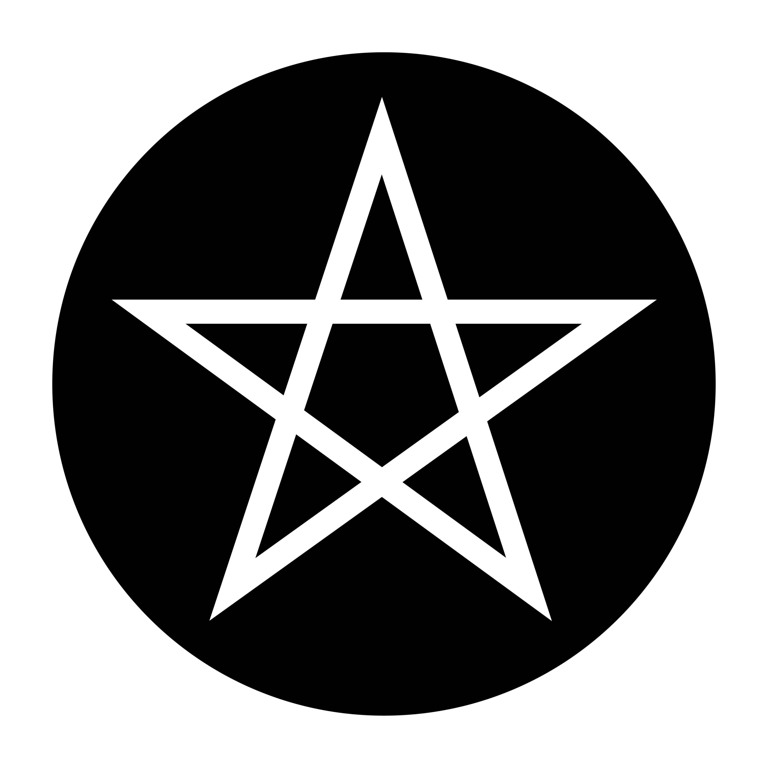 wiccan pentagram circle transfer vinyl decal sticker