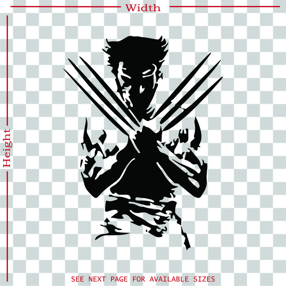 wolverine silhouette x men vinyl decal sticker